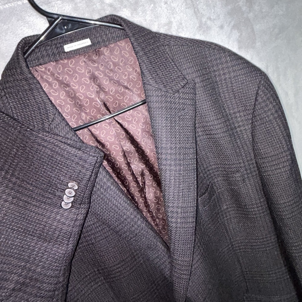 TESSUTO ITALIANO LeoMaster JOSEPH ABBOUD HERITAGE BLAZER SIZE 50L Brown Double - Picture 12 of 16